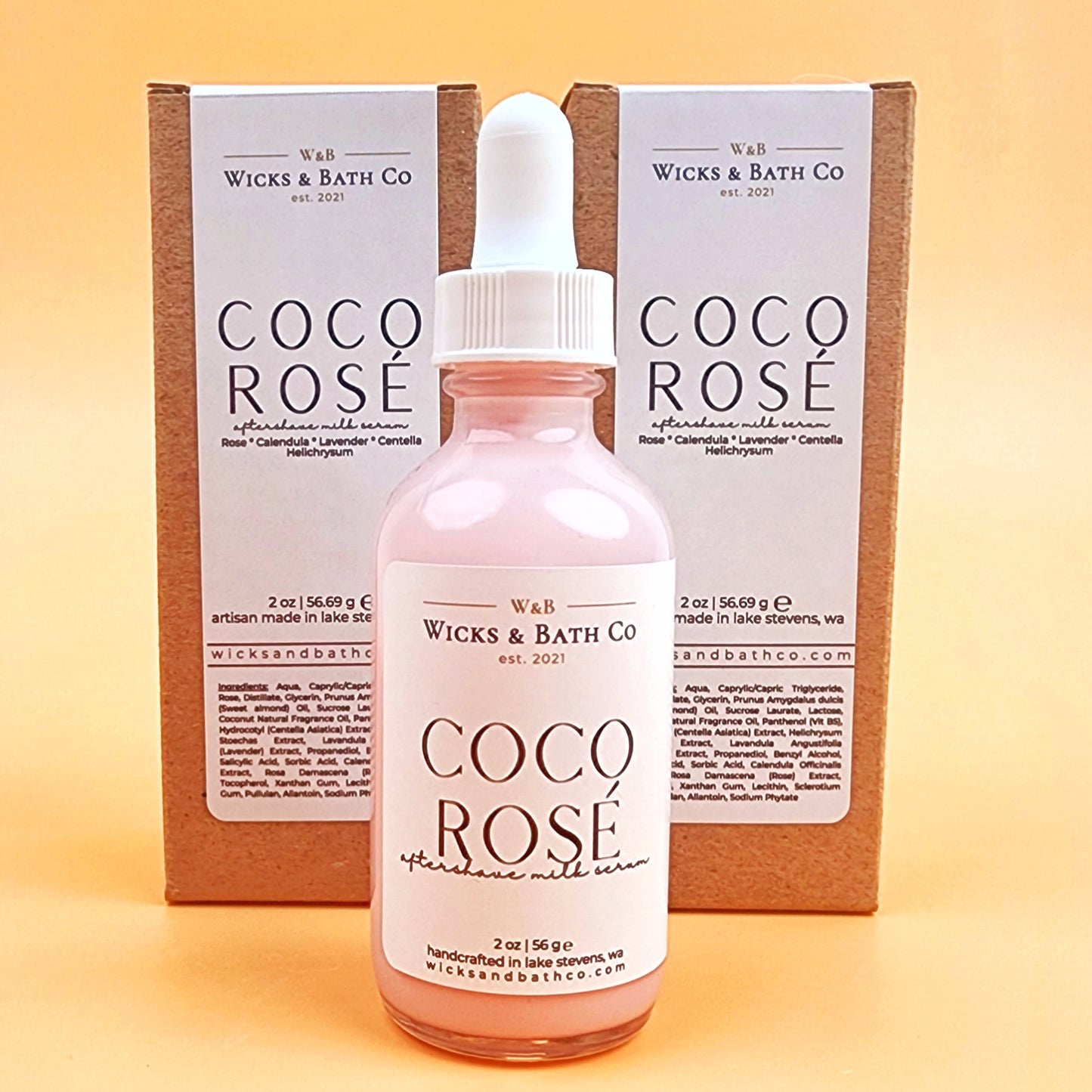 COCO ROSÉ Aftershave Milk Serum - Wicks and Bath Co.