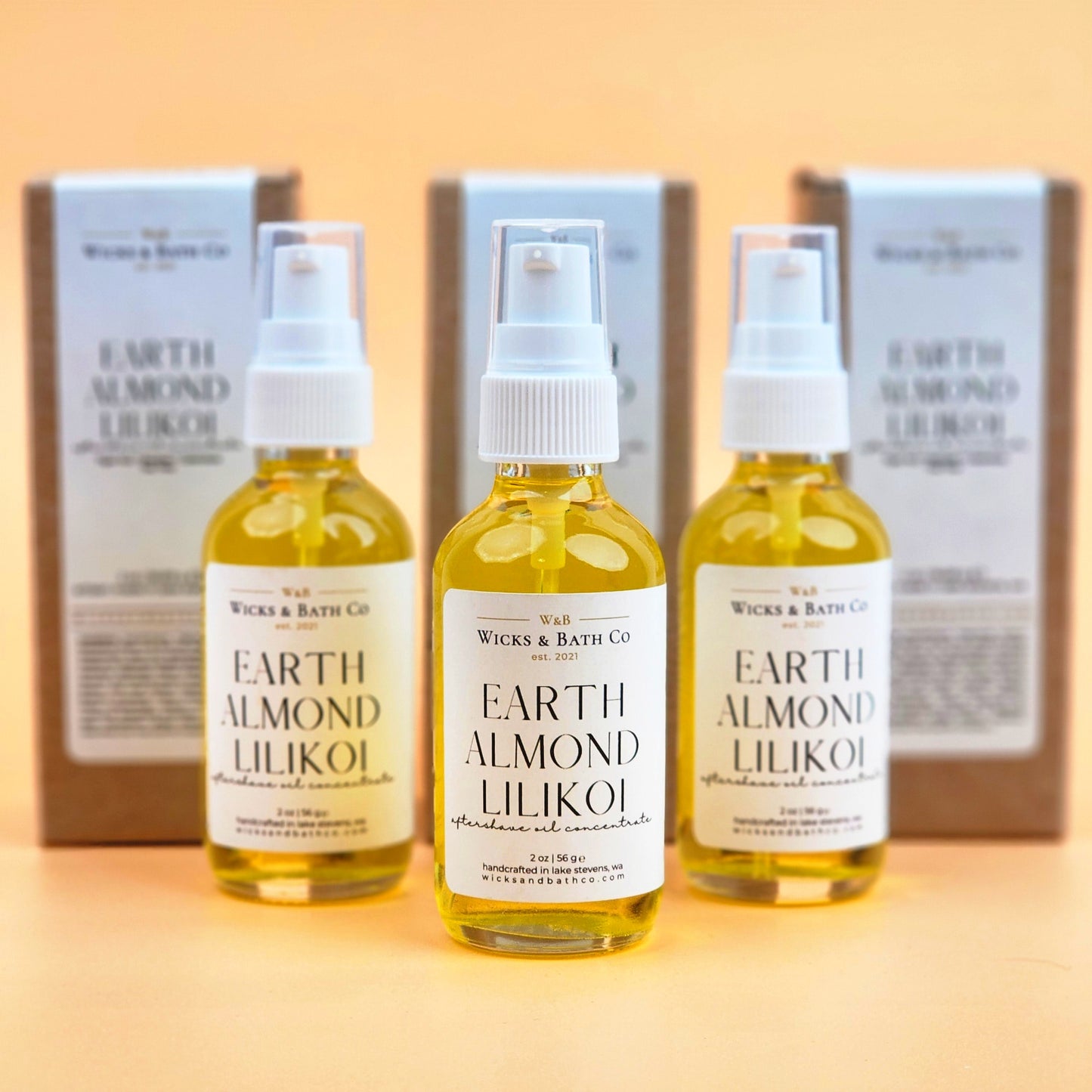 EARTH ALMOND + LILIKOI Aftershave Oil Concentrate - Wicks and Bath Co.