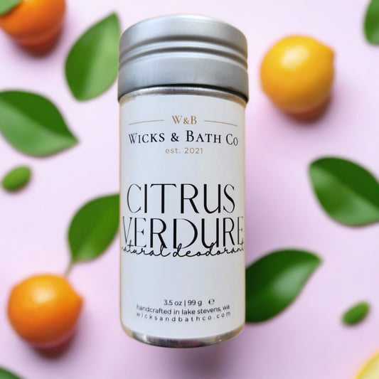 CITRUS VERDURE Natural Deodorant - Wicks and Bath Co.