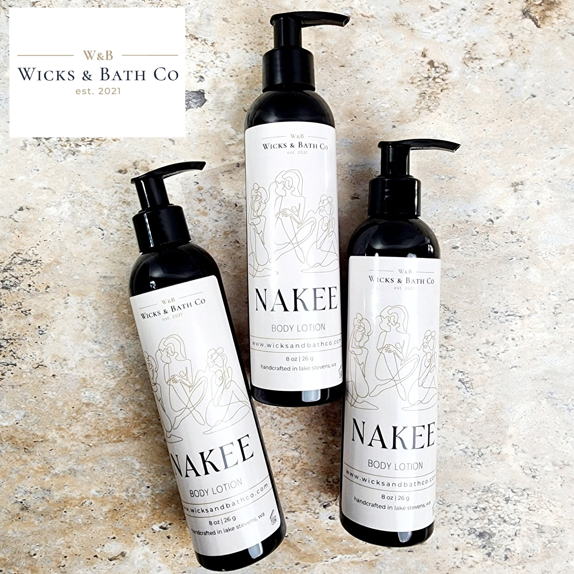NAKEE Body Lotion - Wicks and Bath Co.
